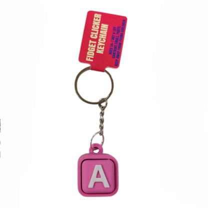 Square Letter Fidget Clicker Keychain – Product photo